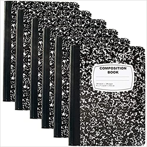 Trail maker 50 Pack Black Composition Notebooks Bulk College Ruled