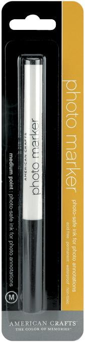 American Crafts 7316008 Scrapbook Utility Pen-photo Marker-black
