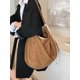thumbnail image 5 of Bolsos de gran capacidad para otoño/invierno para mujer, novedad de 2024, bolso de hombro de ante informal, bolso de mano estilo retro para el trabajo, 5 of 5