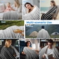 thumbnail image 5 of Black White Cooling Blanket,Lightweight Breathable Summer Throw Blanket with Double Sided Cold Effect,Ombre Gradient Striped Minimalist Texture Picnic Blankets Bed Sheet for Hot Sleepers 60"x80", 5 of 8
