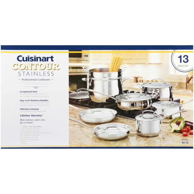 Cuisinart 13-Piece Hard Anodized Contour-Stainless-Steel Cookware Set