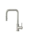 thumbnail image 2 of Stylish One-Handle Brushed Stainless Steel Pull Down Kitchen Faucet Height 14" K-148S, 2 of 14