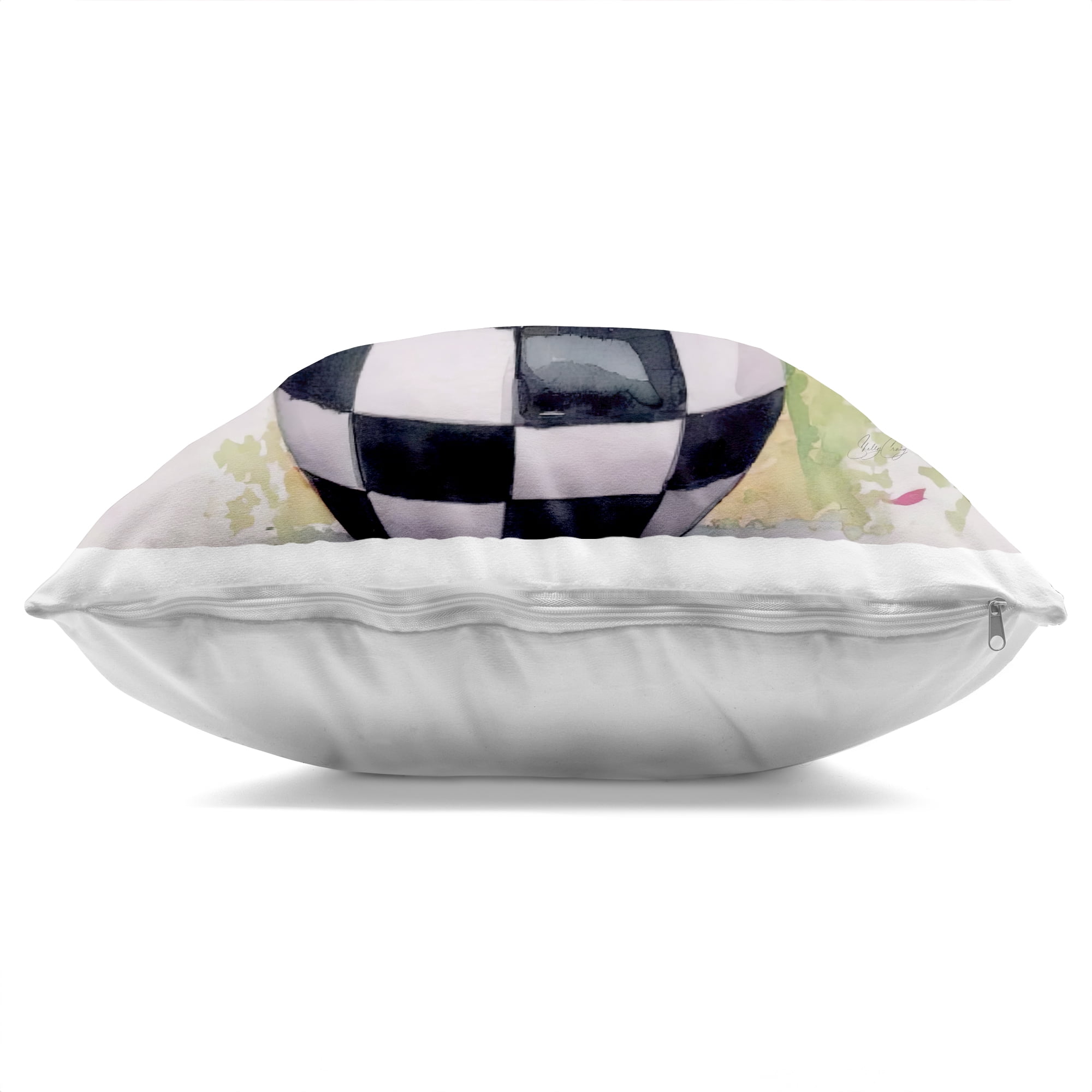 Stupell Industries Roses In Checkered Vase Decorative Printed Throw Pillow, design by Shelly Craig, 18 x 7 x 18