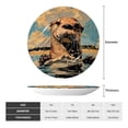 thumbnail image 2 of Kdxio Playful Otter Tropical Beach Bone China Decorative Plate Ceramic Decorative Plate for Home Office Wall Stand Decorative Plates for Home Bedroom-10in, 2 of 6