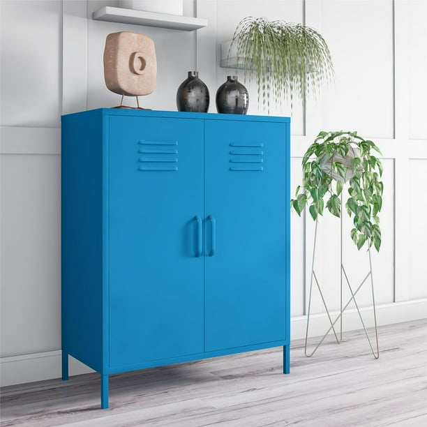 Novogratz Cache 2 Door Metal Locker Storage Blue