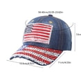 thumbnail image 3 of American Flag Baseball Cap Independence Day Patriotic Baseball Cap 4th Of July Hat for Adults, 3 of 6