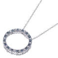 thumbnail image 2 of Vir Jewels 1/2 CTTW Blue and White Diamond Pendant Necklace for Women 14K White Gold 1/2 Inch, 2 of 7