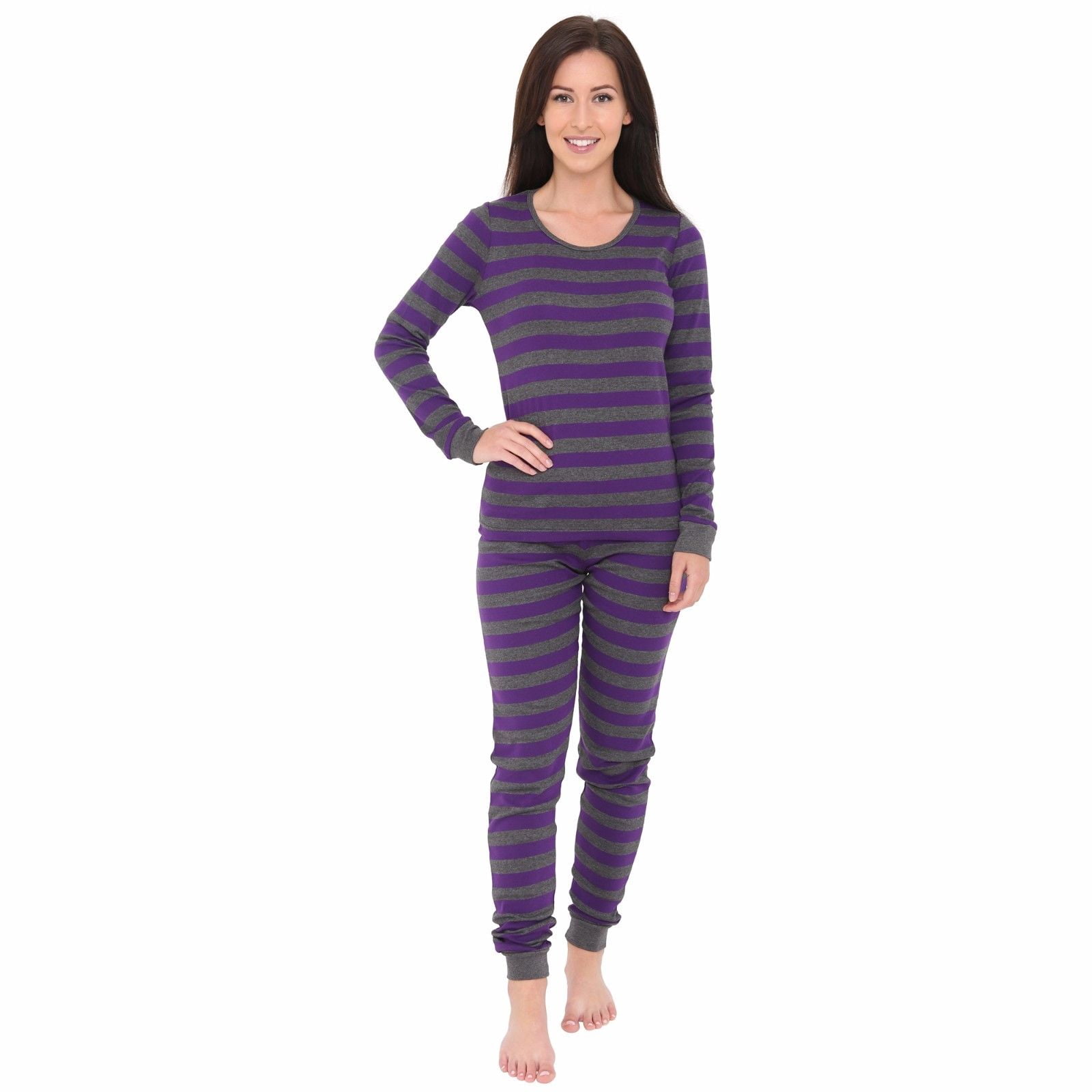 Two Pieces Striped Pajama Oversized Long Sleeves Set