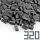 thumbnail image 1 of Bloques de construcción Feleph, color gris azulado oscuro, 2x4 ladrillos, 320 unidades, 1 of 6