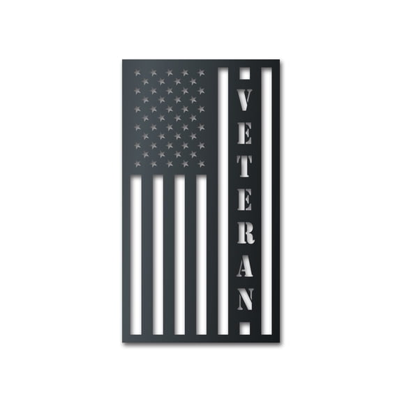Metal Veteran USA Flag Wall Art 36