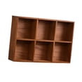 thumbnail image 4 of Estante de exhibición de madera Estante flotante Estante de decoración de pared Exhibición decorativa 6 cuadrículas, 4 of 9
