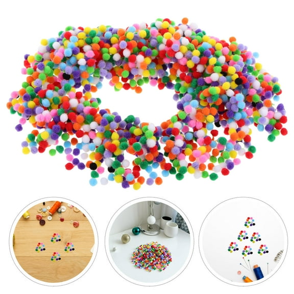MLINS 2000pcs 5mm Multi Colored Pom Poms Soft Pom Poms For Crafts Pom Pom Balls Pom Poms For Arts And Crafts Diy Projects Multi Color
