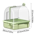 thumbnail image 4 of AuroraX Automatic Bird Shower Bath Hanging Bird Bath for Cage Leak-Proof Durability Waterproof Quick-Dry Bird Cage Accessories Green National Dog Day International Cat Day, 4 of 6