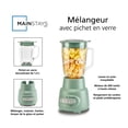 thumbnail image 2 of Mainstays 5 Speed Glass Jar Blender With Capacity 48 Oz, Sage Green, 2 of 7