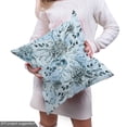 thumbnail image 5 of Ambesonne Floral Fabric by the Yard Upholstery, Flowers Leaves Hydrangea, 1 Yard, Pale Sky Blue Grey and White, 5 of 5