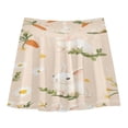 thumbnail image 2 of Girls' Skorts Elastic Waist Skorts with Inner Shorts Athletic Workout Shorts Skirts Small Rabbits and Carrots Large, 2 of 9