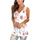 thumbnail image 3 of Camisetas sin mangas para mujer con cuello en V, camisetas sin mangas, camisetas sin mangas con abertura lateral floral Xemadio WMZL-1645-8, 3 of 5