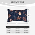 thumbnail image 6 of Naloa Autumn Leaves With Blue Pillowcase, Throw Pillowcase, Wrinkle-Free, Stain-Resistant with Hidden Zipper for Bedroom Sofa - 14"x20", 6 of 9