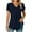 Navy, variant on Fesfesfes Woman Shirts Women's Casual Sleeve Tops V-Neck Short Sleeve T- Cute Solid Summer Loose Blouses Tops Short Sleeve Tops XL(US:10)