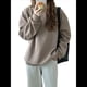 thumbnail image 3 of Sudaderas de Mujer con Cuello Redondo, Forro , Suéteres Oversize, Otoño 2025, Blusas Bonitas, Ropa Preppy Estilo-, 3 of 9