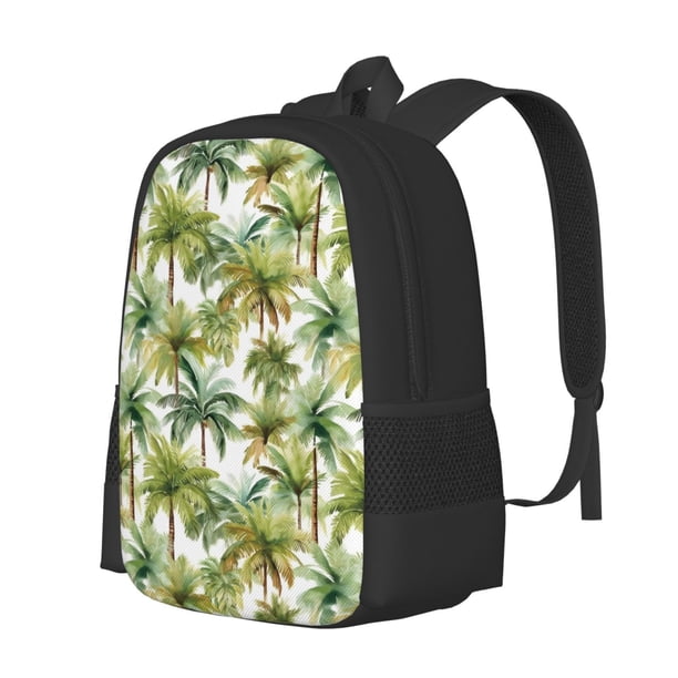 Easygdp Green Hawaii Palms Mochila de Gran Capacidad Minimalista Ideal para Escuela, Viajes y Uso Diario