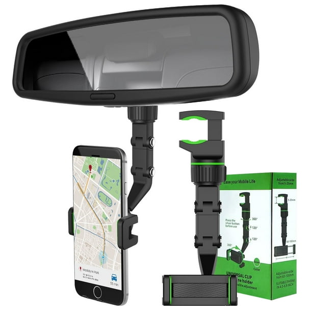 Car Phone Holder, TSV Cell Phone Mount for Car Rearview Mirror
