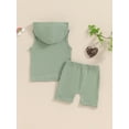 thumbnail image 4 of Bagilaanoe 2pcs Toddler Baby Boy Shorts Set Sleeveless Hooded Tank Tops + Shorts 6M 12M 18M 24M 3T Kids Casual Summer Clothes, 4 of 7