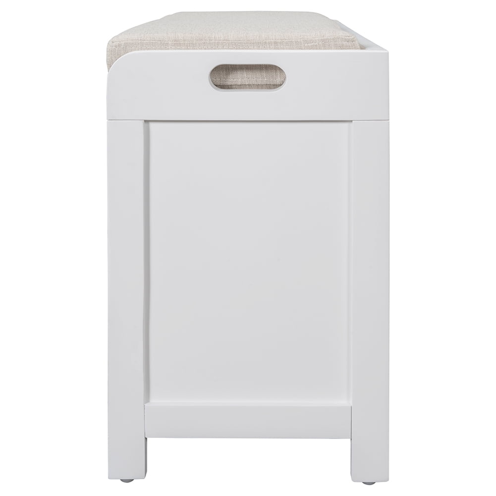 Lowestbest Fully Assembled Storage Bench, Entryway Bench with Removable Basket and 2 Drawers, Shoe Bench for Hallway Entryway, White Lowestbest Fully Assembled Storage Bench, Entryway Bench with Removable Basket and 2 Drawers, Shoe Bench for Hallway Entryway, White