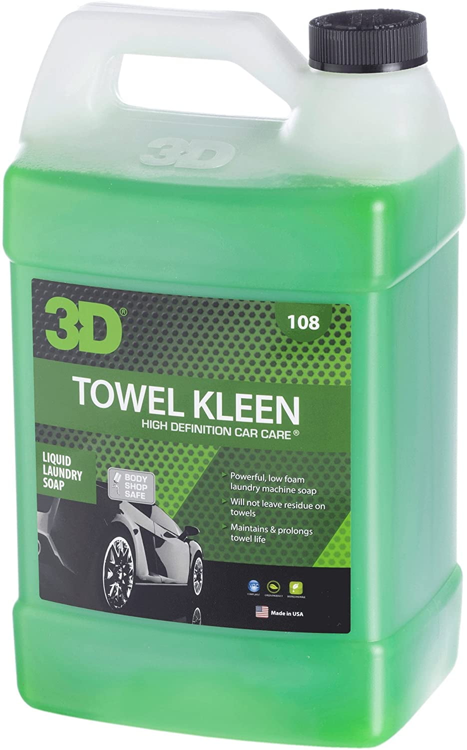 3D Towel Kleen 1 Gallon Low Foam Laundry Detergent for Towels