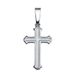 thumbnail image 2 of 925 Sterling Silver Necklace w/ High Polished Cross Pendant Charm, 2 of 4