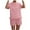 Pink, variant on Diufon 2 Piece Outfits for Women Round Neck Short Sleeve Tees Elastic Waist Drawstring Shorts with Pockets