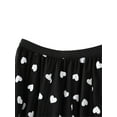 thumbnail image 2 of Lnzyyephy Women's Mid-Length Skirts, Heart Printed High Waist Mesh Vintage Style Skirts, Casual Simple Bottoms, 2 of 6