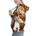 thumbnail image 2 of Haiem Cartoon Cheetah With Attitude for Women's Fashion Hoodies & Sweatshirts with Kangaroo Pocket,Hooded Sweatshirt with Eye-catching Drawstrings-Small, 2 of 7