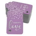 thumbnail image 1 of Inkdotpot 50 Pack Real Silver Foil Paper Tags Made With Love Text Favor Hang Tag, 1 of 6