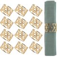 thumbnail image 1 of Napkin Rings, Gold Napkin Rings Set Of 12, Holiday Napkin Holders For Dining, Thanksgiving, Party Of Table Setting, 1 of 5