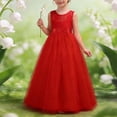thumbnail image 6 of ATOGUTA Tulle Dresses for Girls Tulle Dress A Line Wedding Pageant Dresses Princess Birthday Party Ball Gown Size 5T-16. Red, 6 of 6