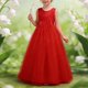 thumbnail image 5 of Vestido de Encaje Blanco de Manga Larga Cuadrado Cuello Girado Abajo Arco Falso Dos Piezas Vestido de Baile de Estudiantes Británicos para Niños Grandes 5-16 Años de Edad, 5 of 7