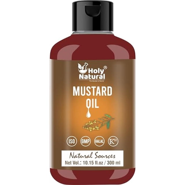 Aceite de Mostaza Holy Natural Orgánico USDA Puro y Prensado en Frío