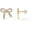 Cubic Zirconia, variant on 14K Gold Plated Cubic Zirconia Bow Stud Earrings for Women | Coquette Earring Pair