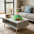 thumbnail image 4 of 7 Inch Desk Goose Outfits,Mini Removable Tulle Skirt Hat Set for Bookshelf Display & Tabletop Holiday Prop,Cute Desktop Ornament,Green, 4 of 7