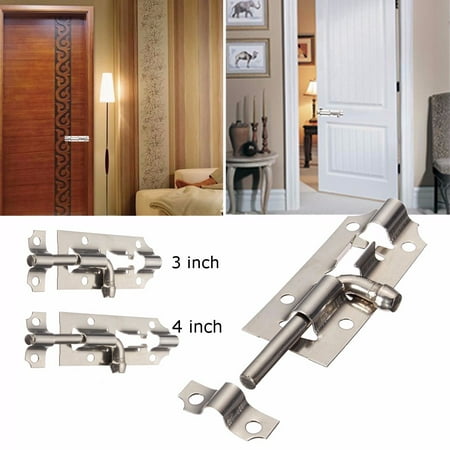 Slide Lock Spring - M.way 3/4/5/6 inch Stainless Steel Home Gate Security Door Window Guard Bolt Slide Lock Clasp