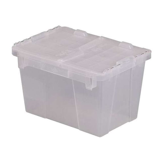 Orbis Attached Lid Container,Clear,Solid,HDPE FP06 Clear