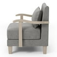 thumbnail image 5 of Furniture of America Ciela Faux Leather Accent Chair in Gray (Set of 2), 5 of 7