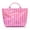 Hot Pink, variant on Transparent PVC Rainbow Striped Tote Bag, Waterproof Clear Summer Beach Bag, Large Capacity Travel Shopper for Women