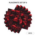 thumbnail image 2 of Linen Placemat With 18×12in Double Stitching Is Effectively Insulated And Foldable For Family Hotel Picnic Trips Darkred Geometric Patterns_4 Six Piece, 2 of 8