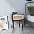 thumbnail image 6 of Fully-Assembled Modern Farmhouse Clean-Lined Nightstand, End Table with 1 Drawer, Black, 6 of 9