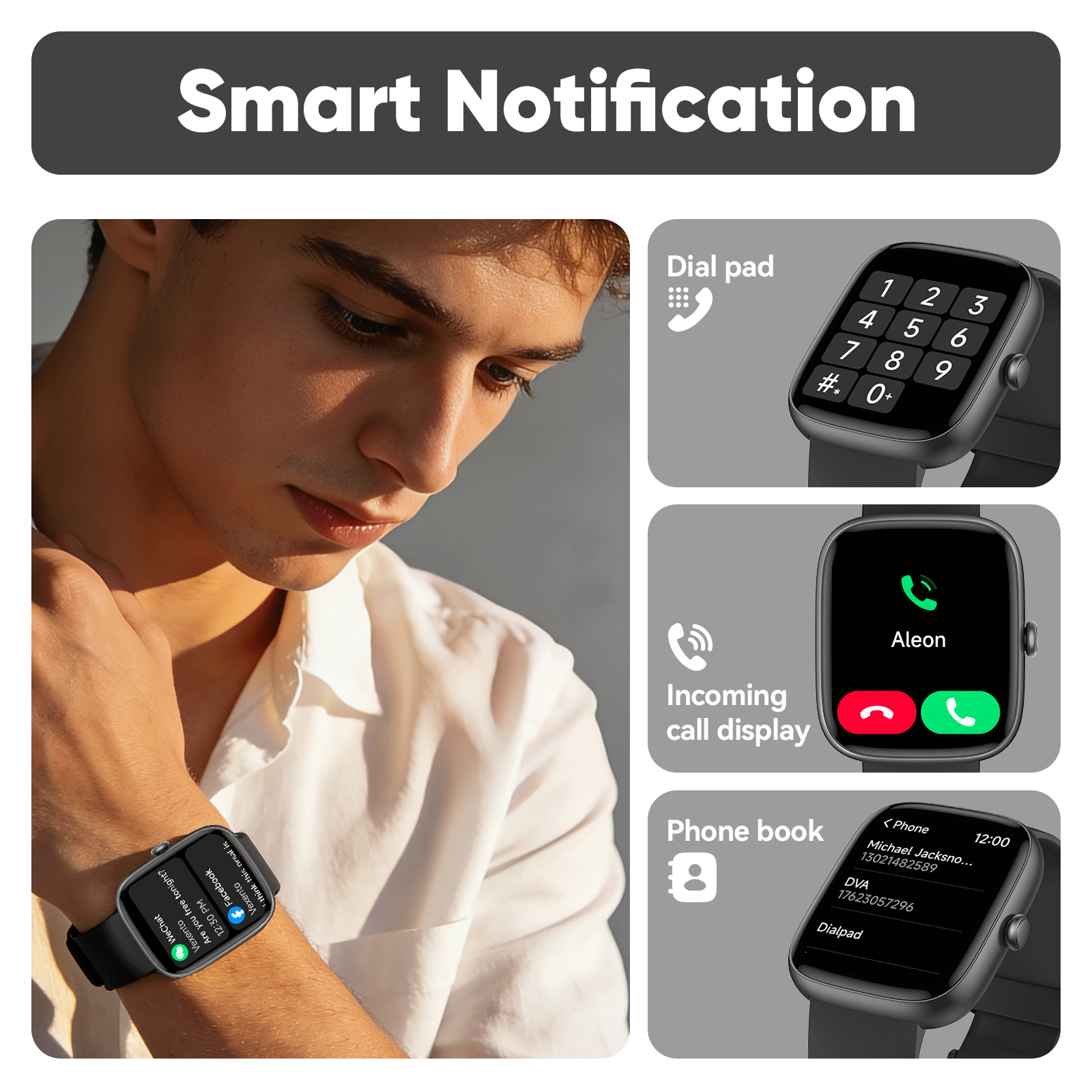 Cillso Men's Smart Watch, 1.83" Touchscreen, 100+ Sports Modes photo 6