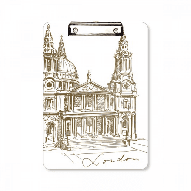 St.Paul'S Cathedral England Londres Presse-Papiers Dossier Écriture Pad Support Plaque A4