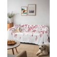 thumbnail image 6 of Pink Leaves Sofa Covers for 2-3 Cushion Couch L-Shaped Sectional, Summer Botanical Washable Sofa Covers Slipcover for Living Room Furniture, Couch Cover Blanket 71"x134", 6 of 9