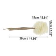 thumbnail image 4 of 1 Pc Long Handle Bath Brush Back Scrubber for Bathroom 14.96" Length Beige, 4 of 6